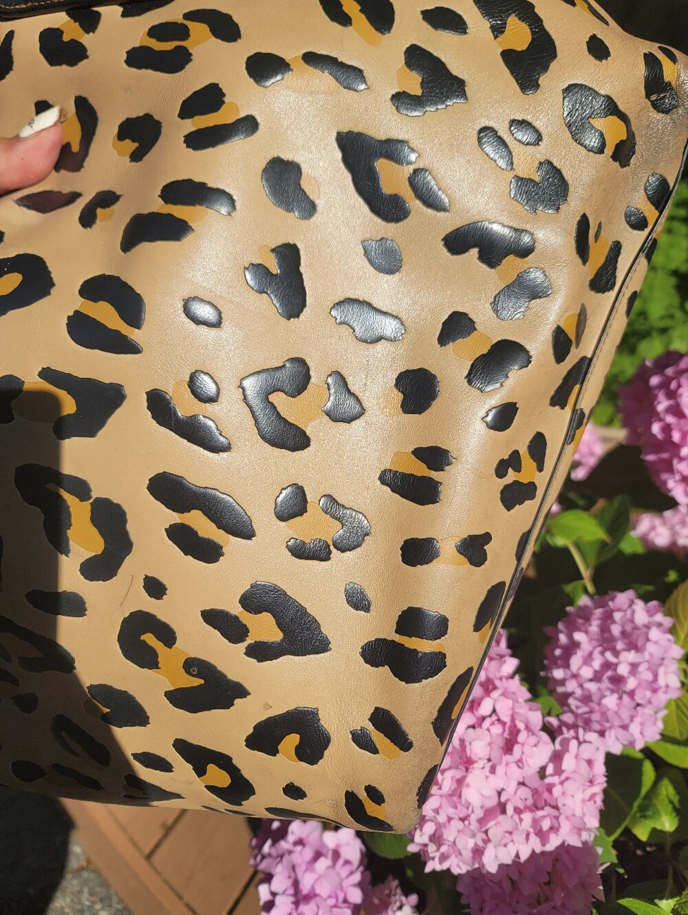 Coach Market Leopard Print Calf Leather Tote - Picture 12 of 16